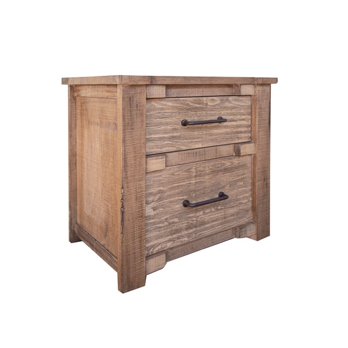 IFD Berlin Natural Brown 2 Drawer Nightstand IFD-2051NTS