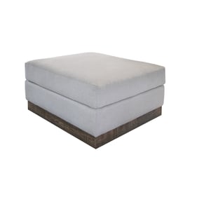 IFD Georgia Agreeable Gray Upholstered Square Ottoman