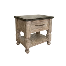 IFD Natural Stone Taupe Brown Nightstand