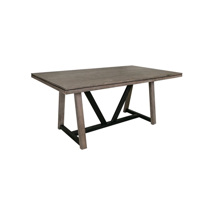 IFD Blacksmith Truffle Brown Oil Black Dining Table IFD-2321TBL