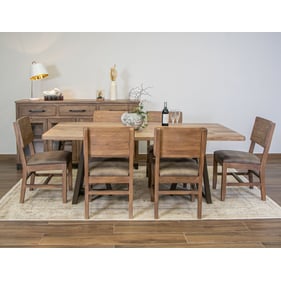 IFD Natural Parota Brown Cappuccino 7pc Dining Room Set