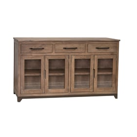 IFD Natural Parota Brown Cappuccino 3 Drawers Console