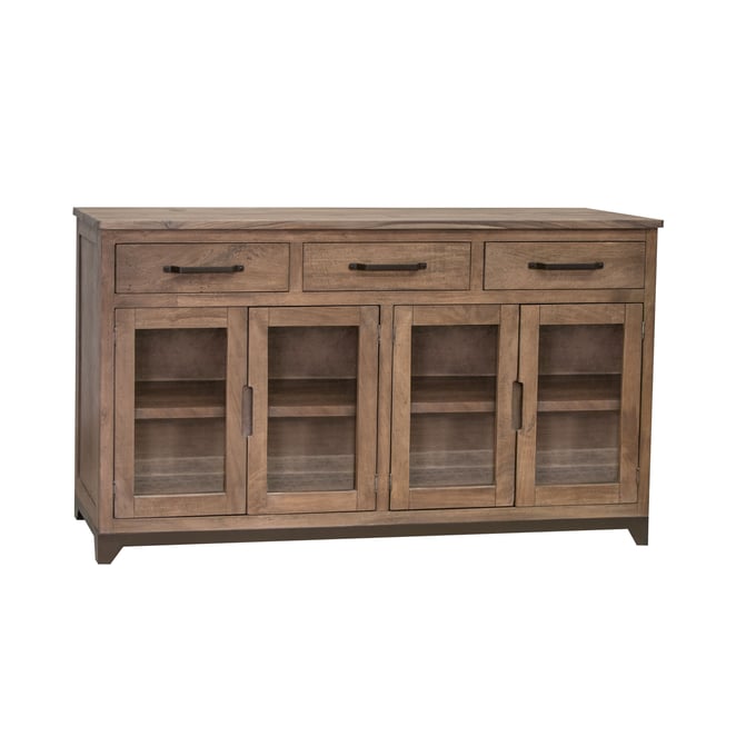 IFD Natural Parota Brown Cappuccino 3 Drawers Console IFD-8681CNS