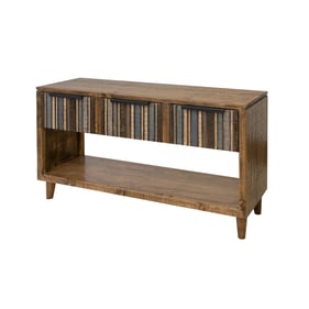 IFD Tiza Peanut Brown Chalk Sofa Table