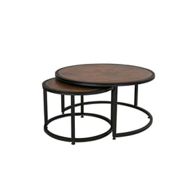 IFD Blackburn Black Copper Cocktail Table Set