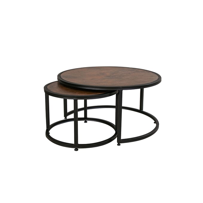 IFD Blackburn Black Copper Cocktail Table Set IFD-7781CKT