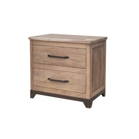 IFD Natural Parota Brown Cappuccino 2 Drawer Nightstand