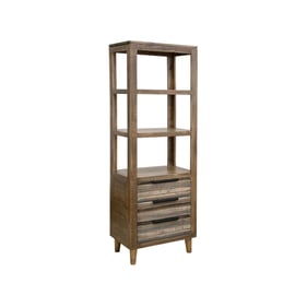 IFD Tiza Peanut Brown Chalk 3 Drawer Bookcase Blue