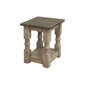 IFD Natural Stone Taupe Brown Chairside Table