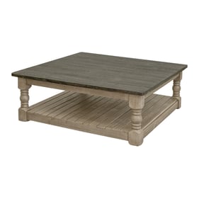 IFD Natural Stone Taupe Brown Cocktail Table