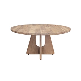 IFD Natural Parota Brown Cappuccino Round Dining Table