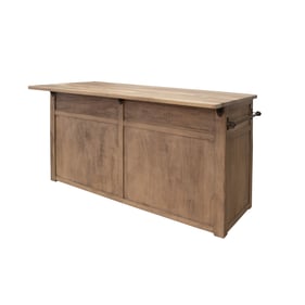 IFD Natural Parota Brown Cappuccino Kitchen Island