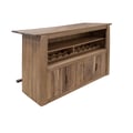 Wooden Bar Base w/Iron footrest & 4 Doors