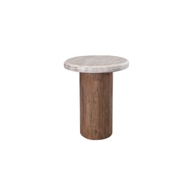 IFD Sahara Light Cream Brown Caramel End Table