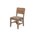 Solid wood chair with upholstered seat