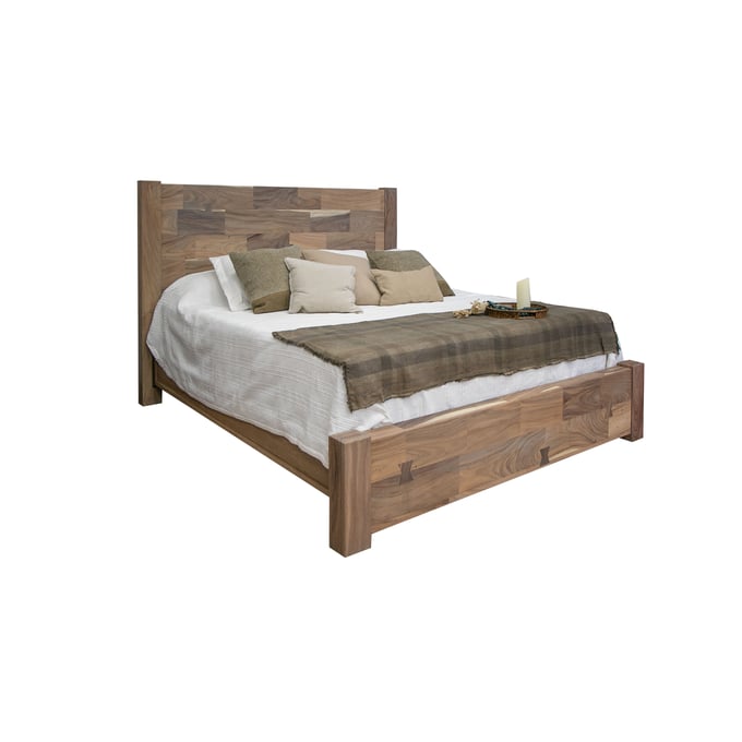 IFD Natural Parota Brown Cappuccino Queen Bed IFD-8681BED-Q