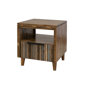 IFD Tiza Peanut Brown Chalk End Table