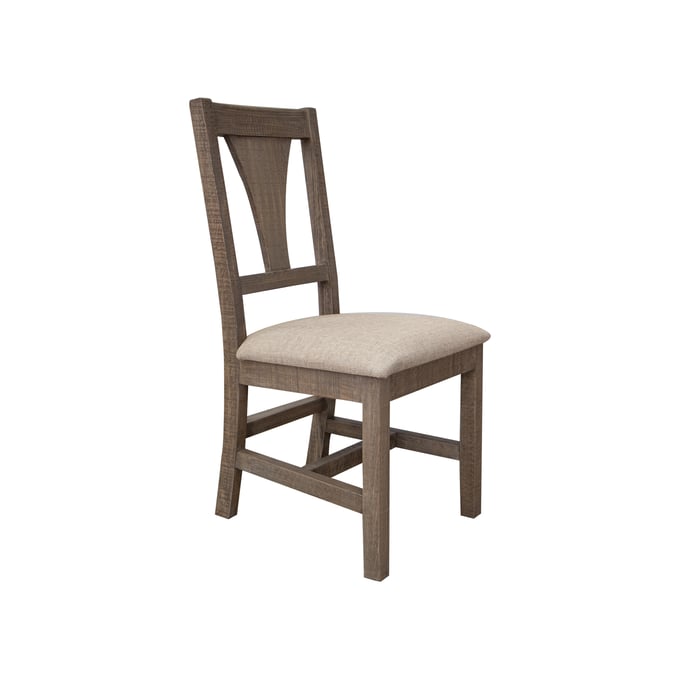 2 IFD Tower Mink Gray Upholstered Seat Chairs IFD-7281CHR