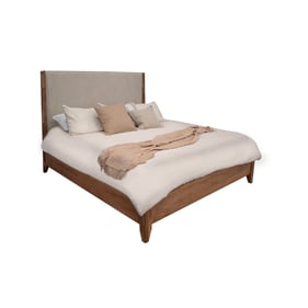 IFD Parota Nova Cappuccino Brown Upholstered Queen Bed