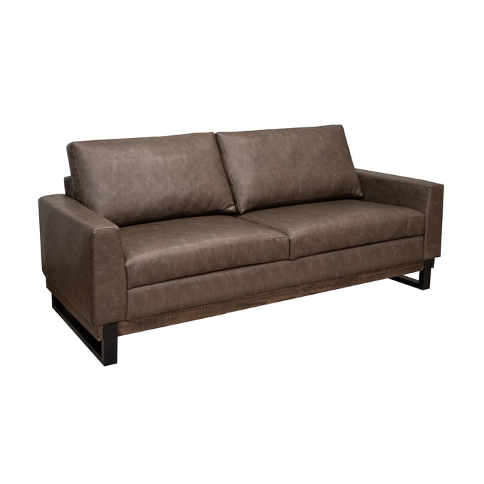 IFD Blackburn Chocolate Brown Metal and Wood Base Loveseat IFD-IUP778-LOV-212