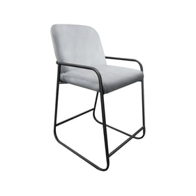 IFD Comala Agreeable Gray 24 Inch Upholstered Barstool