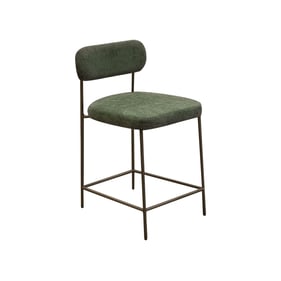 IFD Salamanca Olive Green 24 Inch Upholstered Barstool