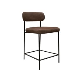 IFD Salamanca Chocolate Brown 24 Inch Upholstered Barstool