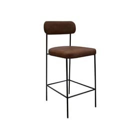 IFD Salamanca Chocolate Brown 30 Inch Upholstered Barstool