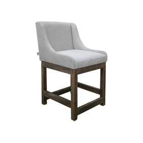 IFD Gray Agreeable 24 Inch Upholstered Barstool