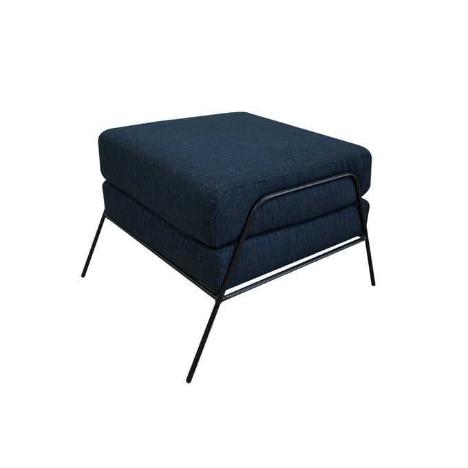 IFD Tyne Midnight Blue Footstool Ottoman IFD-IUP331-OTT-221