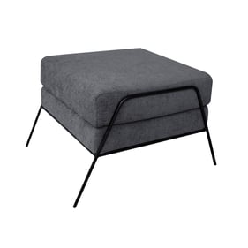 IFD Tyne Iron Gray Footstool Ottoman