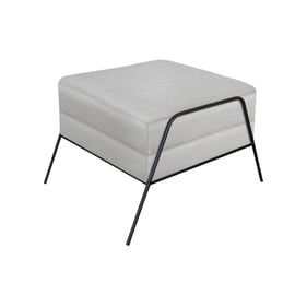 IFD Tyne Ecru Beige Footstool Ottoman