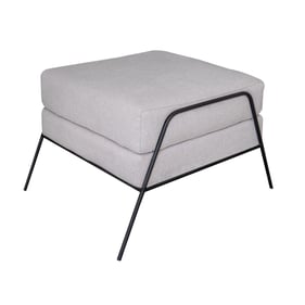 IFD Tyne Agreeable Gray Footstool Ottoman