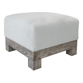 IFD Samba Ecru Beige Upholstered Square Ottoman