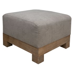 IFD Samba Almond Gray Upholstered Square Ottoman