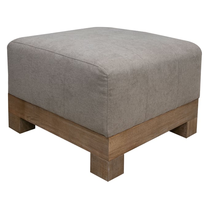 IFD Samba Almond Gray Upholstered Square Ottoman IFD-IUP298-OTT-151