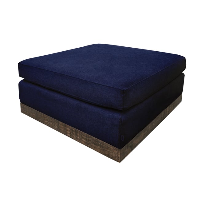 IFD Georgia Midnight Blue Upholstered Square Ottoman IFD-IUP722-OTT-221