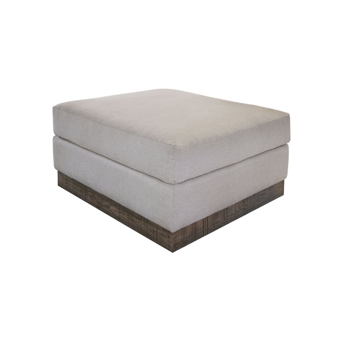 IFD Georgia Almond Gray Upholstered Square Ottoman IFD-IUP722-OTT-151