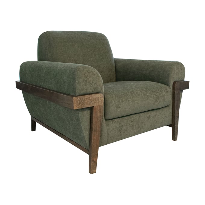 IFD Loft Brown Olive Green Armchair IFD-IUP644-ACH-111