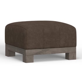 IFD Samba Chocolate Brown Upholstered Square Ottoman