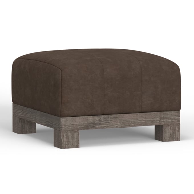 IFD Samba Chocolate Brown Upholstered Square Ottoman IFD-IUP298-OTT-212