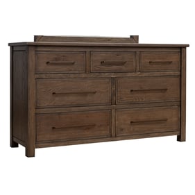 IFD Novus lodge Walnut Brown 7 Drawer Dresser