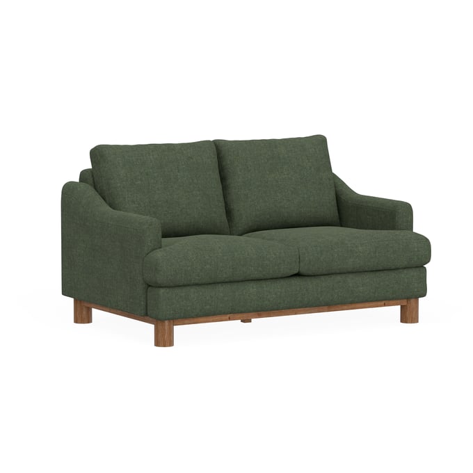 IFD Olimpia Olive Green Wooden Frame and Base Loveseat IFD-IUP738-LOV-111