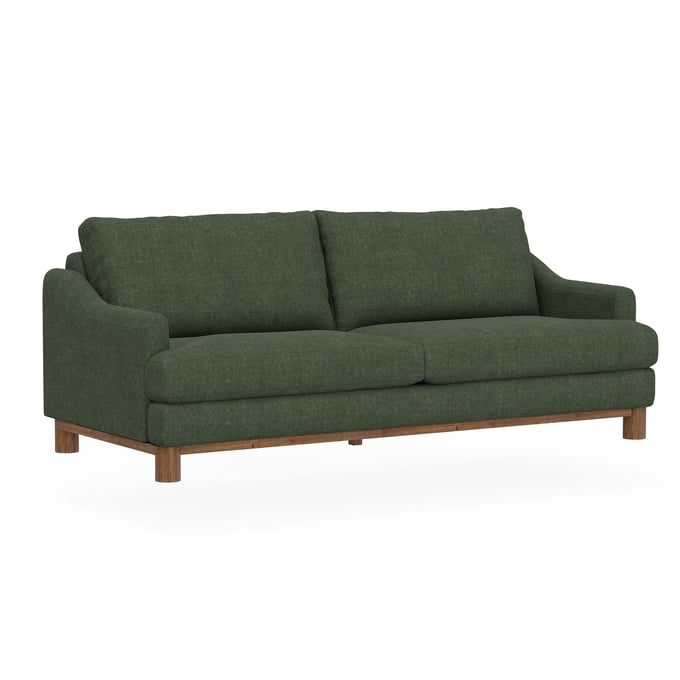 IFD Olimpia Olive Green Wooden Frame and Base Sofa IFD-IUP738-SOF-111