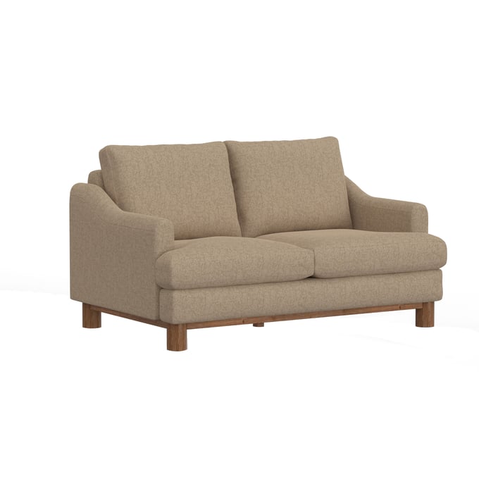 IFD Olimpia Brown Camel Wooden Frame and Base Loveseat IFD-IUP738-LOV-152