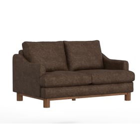 IFD Olimpia Chocolate Brown Wooden Frame and Base Loveseat