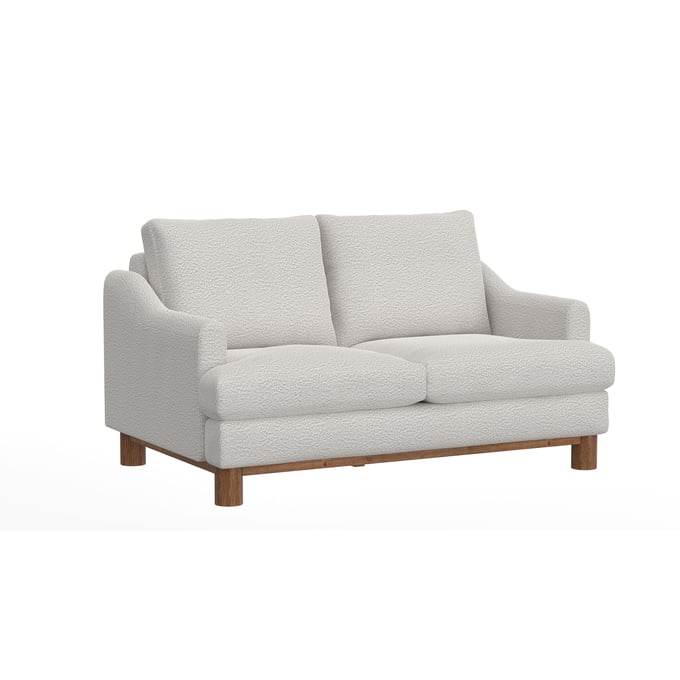 IFD Olimpia Light Cream Wooden Frame and Base Loveseat IFD-IUP738-LOV-101