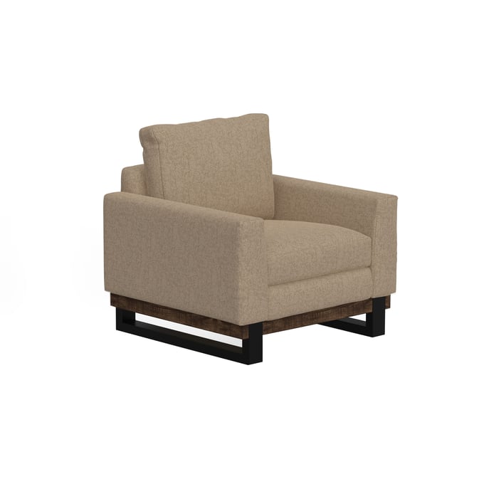 IFD Blackburn Brown Camel Metal and Wood Base Armchair IFD-IUP778-ACH-152