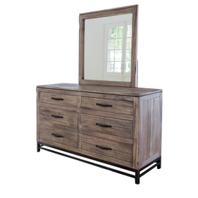 IFD Blacksmith Traslucid Light Brown Dresser and Mirror