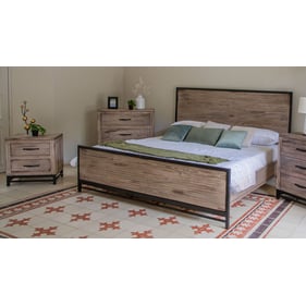 IFD Blacksmith Traslucid Light Brown 2pc King Bedroom Set